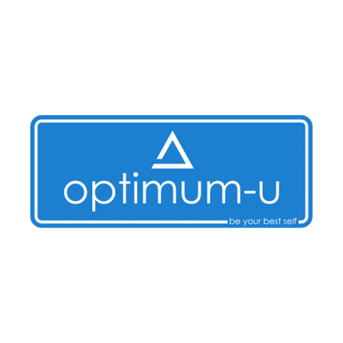Optimum-U logo, Blue and White